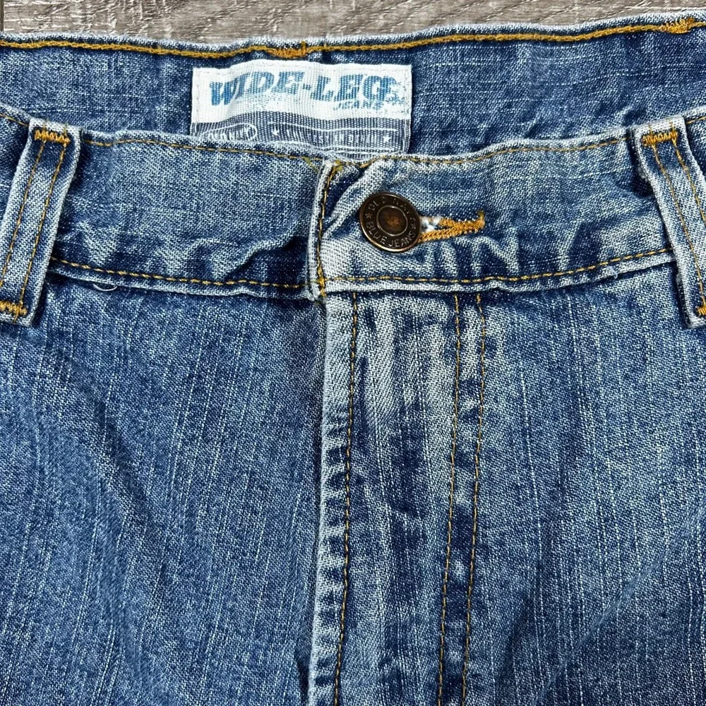 Vintage Old Navy Wide Leg Jeans Mens 36x32 Baggy Blue Denim Y2K Skate 2002